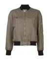 Moschino Army Green Pilot Casual Jacket In Green