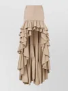 Moschino Skirt With Asymmetrical Ruffled High-low Hem