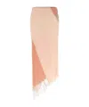 Moschino Sheer Lace Trim Asymmetric Overlay Skirt In Pink