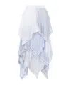 Moschino Poplin Skirt Handkerchief In White