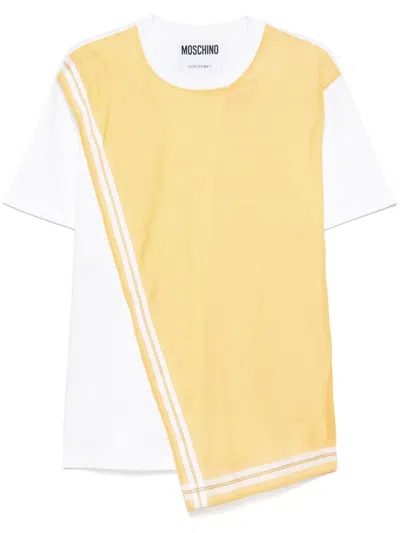 Moschino Asymmetric T-shirt In Yellow