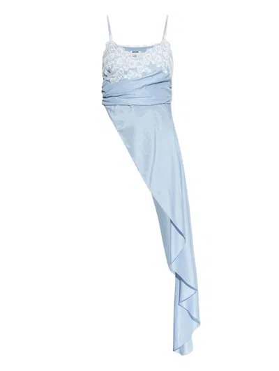 Moschino Asymmetrical Blouse In Blue