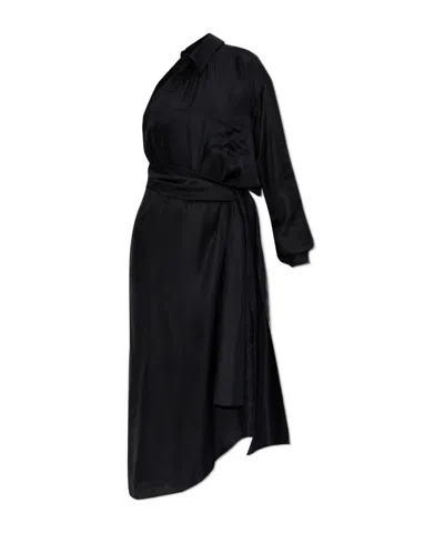 Moschino Asymmetrical Dress In Black