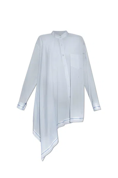 Moschino Asymmetrical Shirt With Pocket In Blue