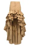 Moschino Skirt With Asymmetrical Ruffled High-low Hem