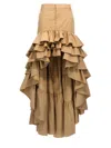 Moschino Skirt With Asymmetrical Ruffled High-low Hem