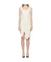 Moschino Asymmetrical Sleeveless Dress In White