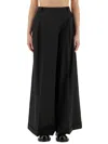 Moschino Couture Asymmetrical Wool Pants In Black