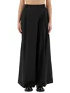 Moschino Couture Asymmetrical Wool Pants In Black