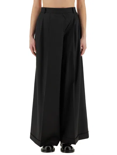 MOSCHINO ASYMMETRICAL WOOL PANTS