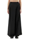 Moschino Couture Asymmetrical Wool Pants In Black