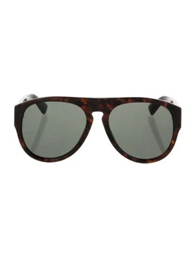 Pre-owned Moschino Aviator Tinted Sunglasses In Black