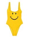 Moschino Smiley Swimsuit In Yellow