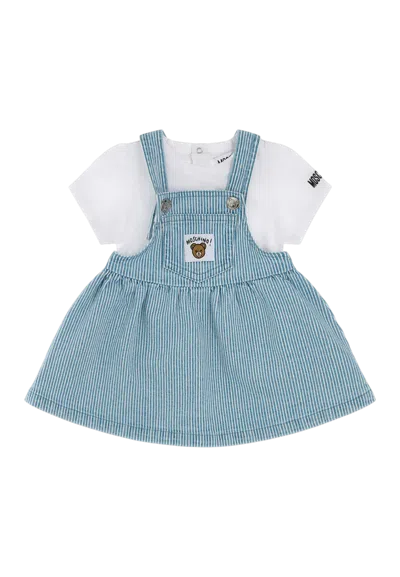 Moschino Kids' Babe Salopette  Mdg01m In Blue