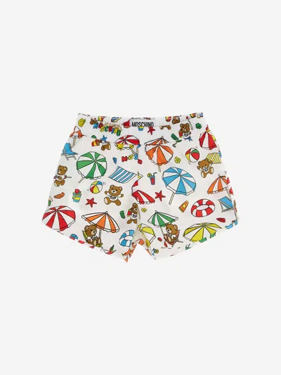 Moschino Kids' Baby Boys Beach Teddy Swim Shorts In Multicoloured
