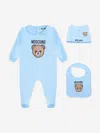 Moschino Baby Boys Bear Babygrow Set In Blue