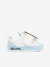 MOSCHINO BABY BOYS LEATHER PRE-WALKER TRAINERS