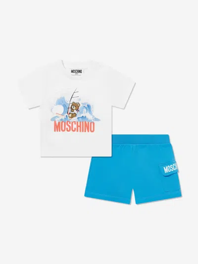 Moschino Baby Boys T-shirt And Shorts Set In Blue