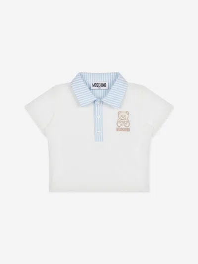 Moschino Baby Boys Teddy Bear Polo Shirt In Ivory