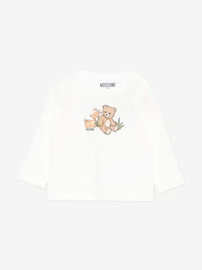 Moschino Kids' Baby Fawn And Teddy T-shirt In White