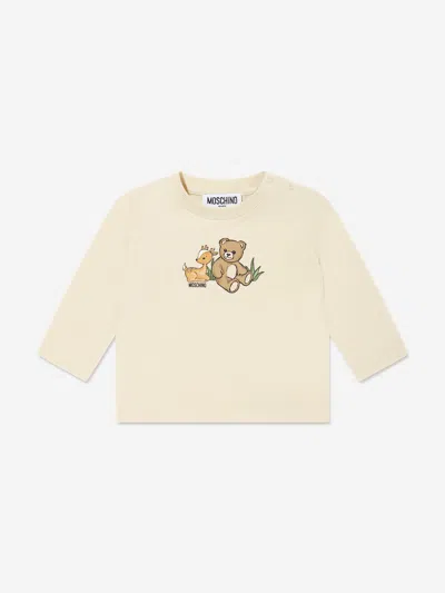 Moschino Kids' Baby Fawn And Teddy T-shirt In White