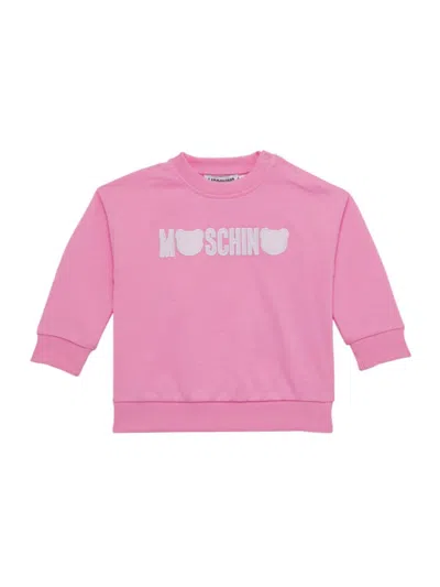 Moschino Baby Girl's & Little Girl's Teddy Bear Logo Sweatshirt & Joggers Set In Pink