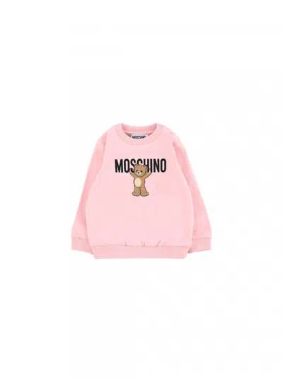 Moschino Kids' Baby Girl Sweatshirt  Mnf060 In Pink