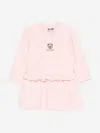 Moschino Baby Girls Bear Logo Dress In Pink