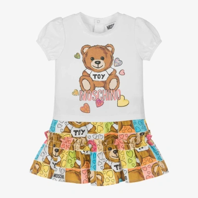 Moschino Baby Babies' Girls Beige Cotton Teddy Bear Skirt Set