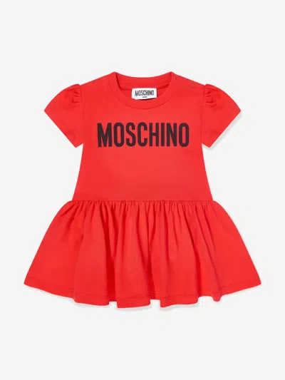Moschino Baby Girls Logo Dress In Red