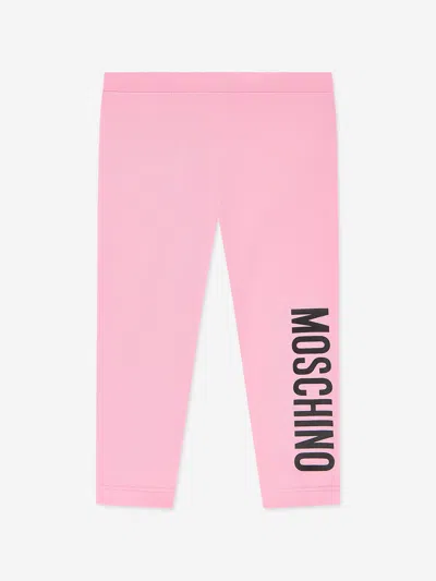 Moschino Baby Girls Logo Leggings In Pink