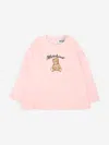 Moschino Baby Girls Long Sleeve Teddy T-shirt In Pink