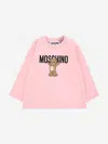 Moschino Baby Girls Long Sleeve Teddy T-shirt In Pink