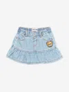 Moschino Baby Girls Teddy Bear Denim Skirt In Blue