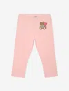 Moschino Baby Girls Teddy Bear Leggings In Pink