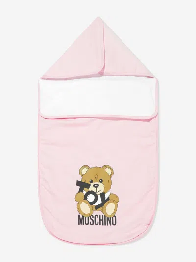 Moschino Baby Girls Teddy Bear Nest In Pink