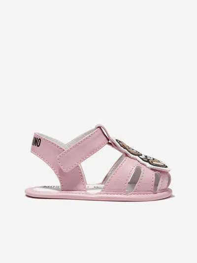 Moschino Baby Girls Teddy Bear Sandals In Pink