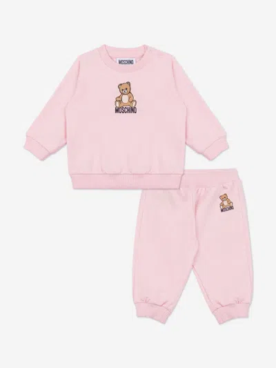 Moschino Baby Girls Teddy Bear Tracksuit In Pink