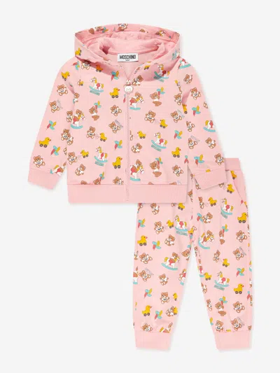 Moschino Baby Girls Teddy Bear Tracksuit In Pink