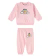 Moschino Baby Jersey Sweatshirt And Sweatpants Set In Burgundy