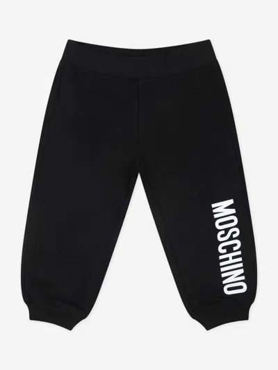 Moschino Kids'  Baby Logo Joggers In Black