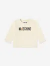 Moschino Baby Long Sleeve Logo T-shirt In Neutral