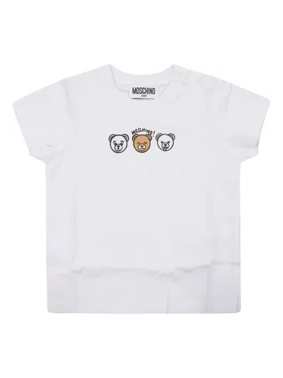 Moschino Baby Mini Toy Graphic T-shirt In Bianco