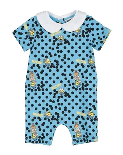 Moschino Baby Newborn Baby Jumpsuits & Overalls Sky Blue Size 3 Cotton, Elastane