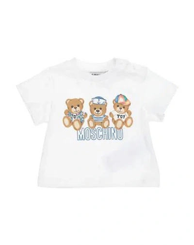 Moschino Baby Newborn Boy T-shirt White Size 3 Cotton