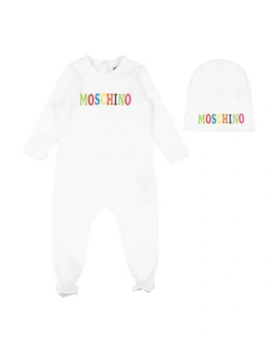 Moschino Baby Newborn Girl Baby Jumpsuits & Overalls White Size 1 Cotton, Elastane