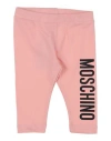 Moschino Baby Newborn Girl Leggings Light Pink Size 3 Cotton, Elastane