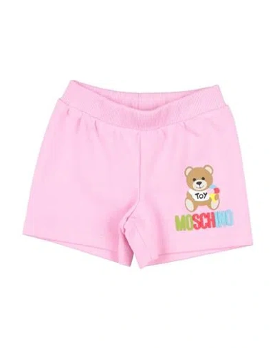 Moschino Baby Newborn Girl Shorts & Bermuda Shorts Pink Size 3 Cotton, Elastane