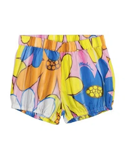 Moschino Baby Newborn Girl Shorts & Bermuda Shorts Yellow Size 3 Cotton, Elastane In Multi