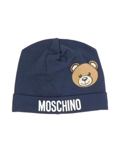 Moschino Baby Newborn Hat Midnight Blue Size 3 Cotton, Elastane